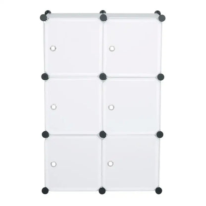 BukkitBow - Modulaire Opslagkubussen met Deuren - 6 Compartimenten - Aanpasbaar Design - 96x96x30cm