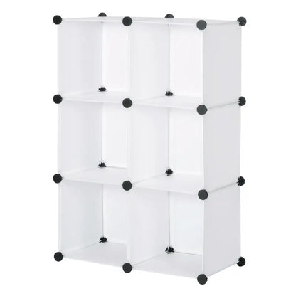 BukkitBow - Modulaire Opslagkubussen met Deuren - 6 Compartimenten - Aanpasbaar Design - 96x96x30cm