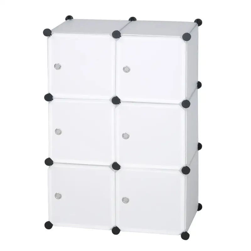 BukkitBow - Modulaire Opslagkubussen met Deuren - 6 Compartimenten - Aanpasbaar Design - 96x96x30cm