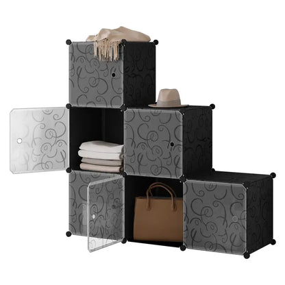 BukkitBow - Modulaire Schoenenkast - met 6 Kubussen - Stevig en Ruimtebesparend - Flexibel Ontwerp - 35x35x35cm