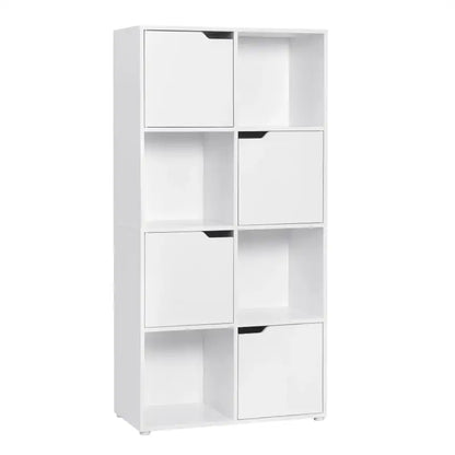 BukkitBow - Multifunctionele Boekenkast - 8 Compartimenten - Compact & Stijlvol - Veilig Ontwerp - 60x120x30cm