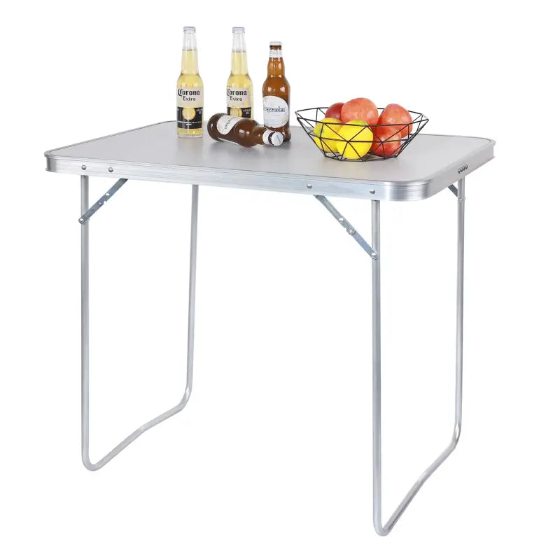 BukkitBow - Multifunctionele Camping Klaptafel - Stevig Aluminium - Ruimtebesparend en Draagbaar - Max 15 kg Belasting - 80x60x70cm