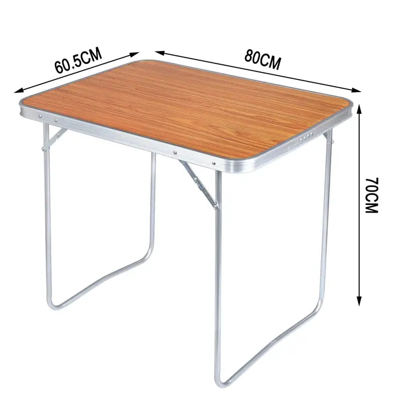 BukkitBow - Multifunctionele Camping Klaptafel - Stevig Aluminium - Ruimtebesparend en Draagbaar - Max 15 kg Belasting - 80x60x70cm