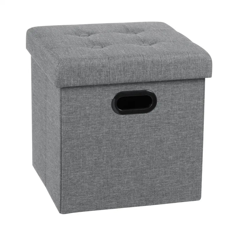 BukkitBow - Opbergpoef - Lederen / Fluwelen Poef - Comfortabel Zitmeubel - 38L Capaciteit - 37.5x37.5x38CM