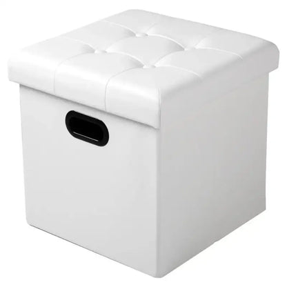 BukkitBow - Opbergpoef - Lederen / Fluwelen Poef - Comfortabel Zitmeubel - 38L Capaciteit - 37.5x37.5x38CM