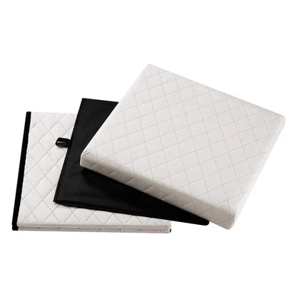 BukkitBow - Opbergpoef met Deksel - 40L Capaciteit - Modern Design - Opvouwbaar - Zachte Zitting - 38x38x38CM