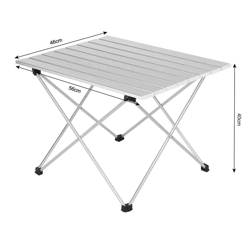 BukkitBow - Opvouwbare Aluminium Campingtafel - met Opbergtas - 46x40x56cm