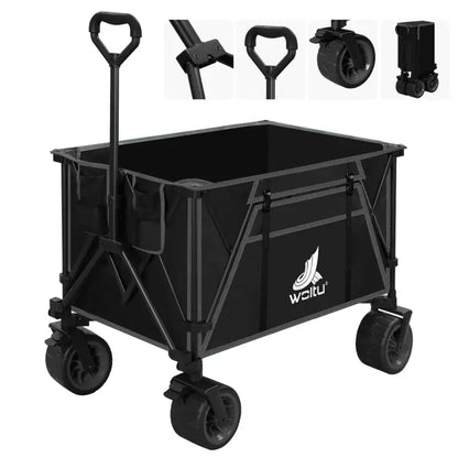 BukkitBow - Opvouwbare Bolderkar - Gecoat Staal met Oxford-Stof - Multifunctioneel - All-Terrain Wielen