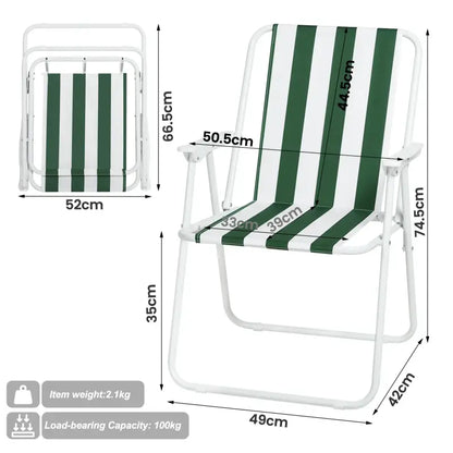 BukkitBow - Opvouwbare Campingstoel - Oxford Doek en IJzeren Frame - Ultra Lichtgewicht - Max 100 kg Belasting