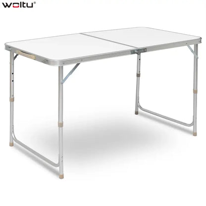 BukkitBow - Opvouwbare Campingtafel - Aluminium Frame met MDF Blad - Verstelbaar in Hoogte - 30kg Laadvermogen - Draagbaar Handvat - 120x(55-70)x60cm