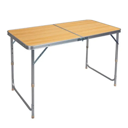 BukkitBow - Opvouwbare Campingtafel - Aluminium Frame met MDF Blad - Verstelbaar in Hoogte - 30kg Laadvermogen - Draagbaar Handvat - 120x(55-70)x60cm