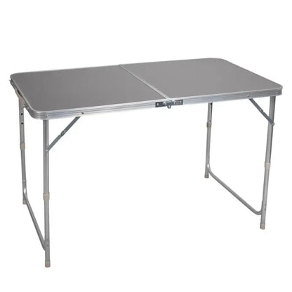 BukkitBow - Opvouwbare Campingtafel - Aluminium Frame met MDF Blad - Verstelbaar in Hoogte - 30kg Laadvermogen - Draagbaar Handvat - 120x(55-70)x60cm
