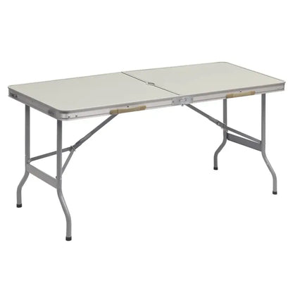 BukkitBow - Opvouwbare Campingtafel - IJzeren Buizen en Aluminium met MDF Blad - 45kg Laadvermogen - Compact en Draagbaar Design - 50x69.5x60CM