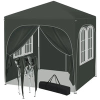 BukkitBow – Opvouwbare Partytent 2x2m – Oxford Stof en Metaal – UV-bestendig en Waterdicht – Verstelbaar in Hoogte