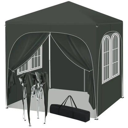 BukkitBow – Opvouwbare Partytent 2x2m – Oxford Stof en Metaal – UV-bestendig en Waterdicht – Verstelbaar in Hoogte