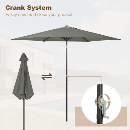 BukkitBow Parasol - UV-bestendig en waterdicht - 45 graden kantelbaar