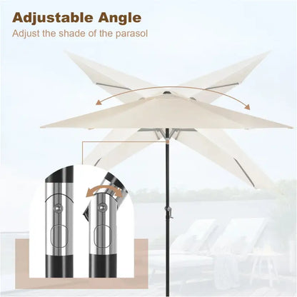 BukkitBow Parasol - UV-bestendig en waterdicht - 45 graden kantelbaar