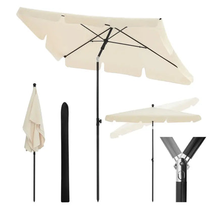 BukkitBow - Parasol - UV-Bestendig - Strandparasol - 45° Buigbaar - Waterdicht - 200x120 cm