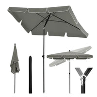 BukkitBow - Parasol - UV-Bestendig - Strandparasol - 45° Buigbaar - Waterdicht - 200x120 cm