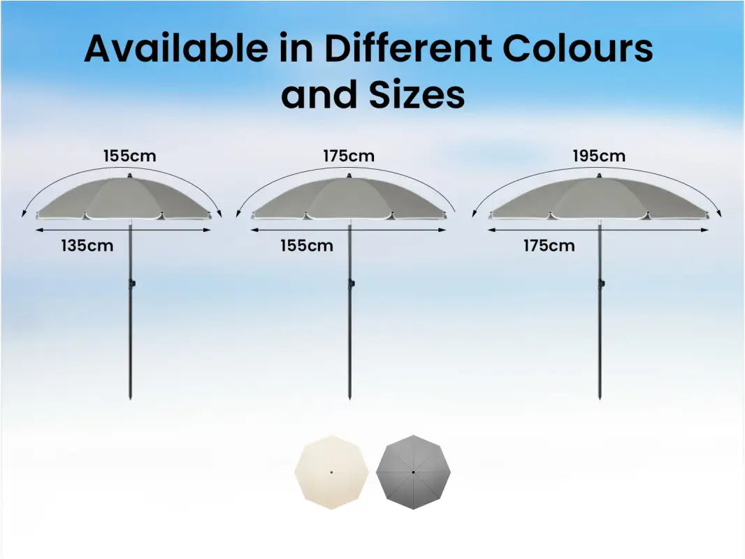 BukkitBow Strandparasol - UV-bestendig & Waterdicht - Verstelbaar