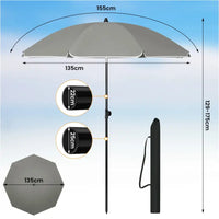 BukkitBow Strandparasol - UV-bestendig & Waterdicht - Verstelbaar