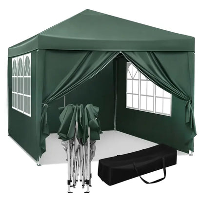 BukkitBow - Partytent met Zijwanden – Opvouwbare Tent – Waterdicht en Weersbestendig – Tuinpaviljoen - 300 x 300 cm