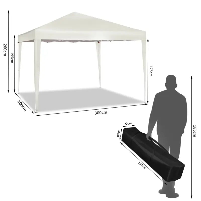 BukkitBow Partytent - Waterdicht en Opvouwbaar - 300 x 300 cm