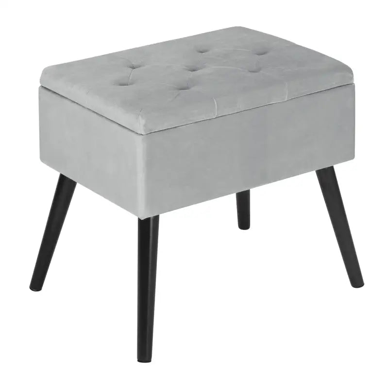 BukkitBow - Poef / Opbergkruk met Fluwelen Laag - met Opbergruimte - Comfortabel Zitten - Multifunctioneel - 50x35x45CM