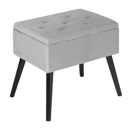 BukkitBow - Poef / Opbergkruk met Fluwelen Laag - met Opbergruimte - Comfortabel Zitten - Multifunctioneel - 50x35x45CM