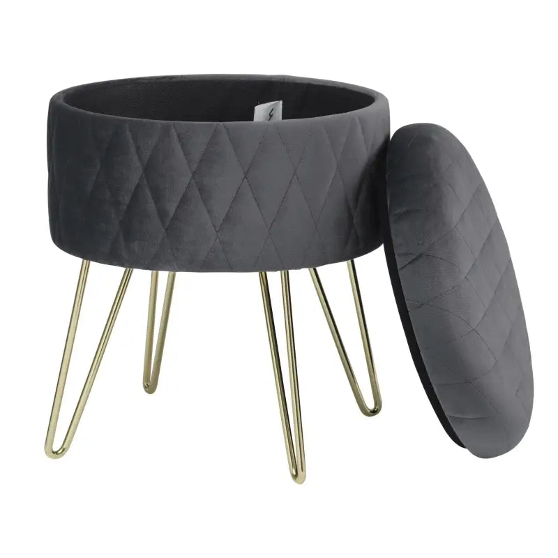 BukkitBow Opbergkruk - Luxe Zitplaats met Opbergruimte - 31.5x31.5x36CM