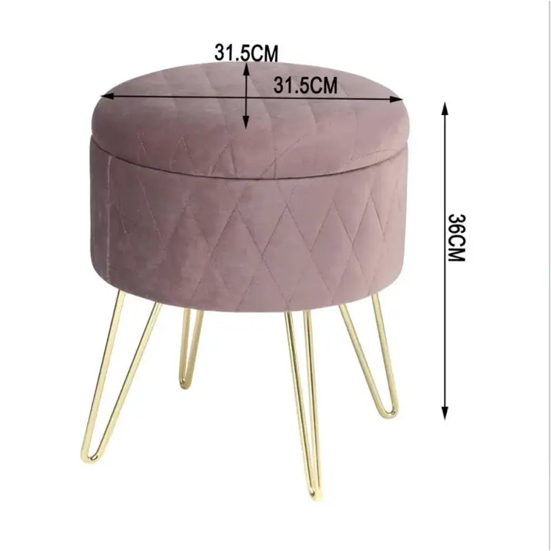 BukkitBow Opbergkruk - Luxe Zitplaats met Opbergruimte - 31.5x31.5x36CM