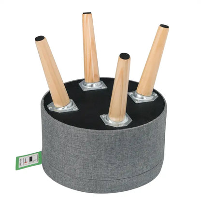 BukkitBow - Poef / Voetenbankje van Linnen of Fluweel - Sterk en Duurzaam - Comfortabele Zitting - 32CM Zitoppervlak