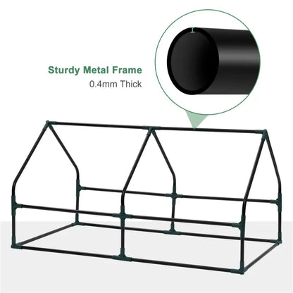 BukkitBow – Polytunnel Tuinkas – Winterproof Tunnel voor Groenten Teelt – Compacte Tuinkas met 2 Luiken - 120X60X60CM