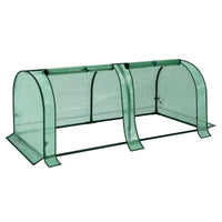 BukkitBow – Polytunnel Tuinkas – Winterproof Tunnel voor Groenten Teelt – Compacte Tuinkas met 2 Luiken - 130X60X50CM