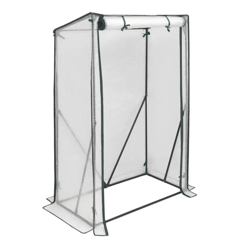 BukkitBow – Polytunnel Tuinkas – Winterproof Tunnel voor Groenten Teelt – Compacte Tuinkas met Groot Luik en 3 Bloemen Planken - 100x50x150CM
