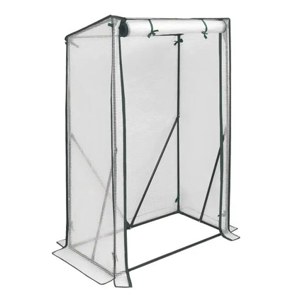 BukkitBow – Polytunnel Tuinkas – Winterproof Tunnel voor Groenten Teelt – Compacte Tuinkas met Groot Luik en 3 Bloemen Planken - 100x50x150CM