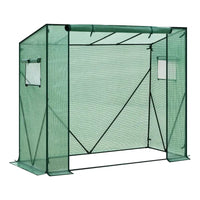 BukkitBow – Polytunnel Tuinkas – Winterproof Tunnel voor Groenten Teelt – Compacte Tuinkas met Groot Luik en 3 Bloemen Planken - 200X169X77CM