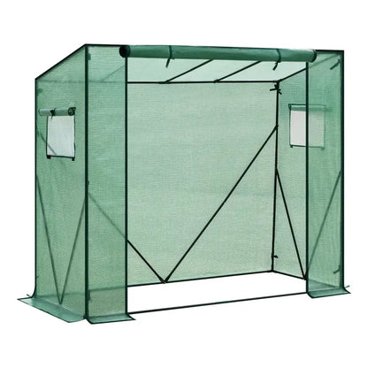BukkitBow – Polytunnel Tuinkas – Winterproof Tunnel voor Groenten Teelt – Compacte Tuinkas met Groot Luik en 3 Bloemen Planken - 200X169X77CM