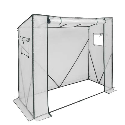 BukkitBow – Polytunnel Tuinkas – Winterproof Tunnel voor Groenten Teelt – Compacte Tuinkas met Groot Luik en 3 Bloemen Planken - 200X169X77CM