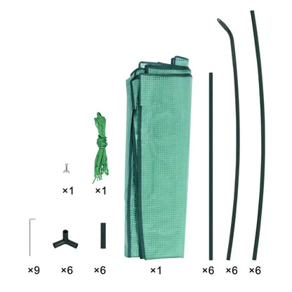 BukkitBow – Polytunnel Tuinkas – Winterproof Tunnel voor Groenten Teelt – Compacte Tuinkas met Groot Luik en Raam - 140x140x180CM