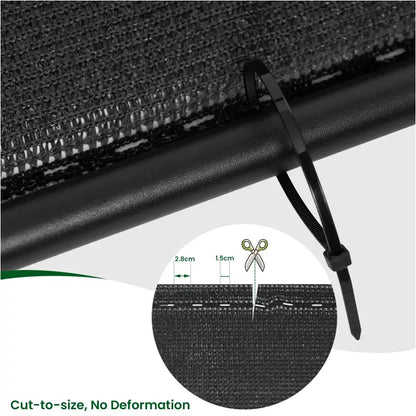 BukkitBow – Privacy Scherm – 280 g/m2 Zonwering – Weerbestendig – Op Maat Knipbaar – Eenvoudige Montage