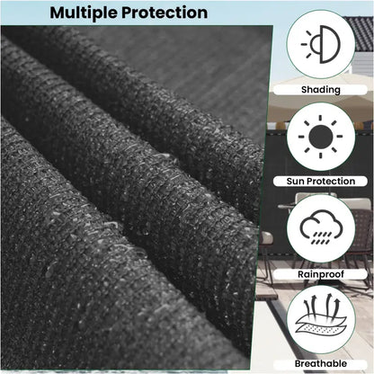 BukkitBow – Privacy Scherm – 280 g/m2 Zonwering – Weerbestendig – Op Maat Knipbaar – Eenvoudige Montage