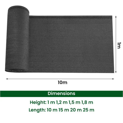 BukkitBow – Privacy Scherm – 280 g/m2 Zonwering – Weerbestendig – Op Maat Knipbaar – Eenvoudige Montage