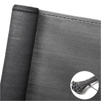 BukkitBow - Privacy Scherm Antraciet - 150g/m² - Schaduwend: 85% - Temperatuurbestendig - Inclusief Kabelbinders