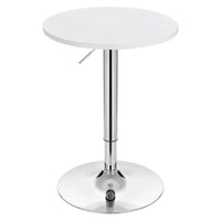 BukkitBow - Ronde Bartafel - MDF en Metaal - In Hoogte Verstelbaar en Draaibaar - Wit of Zwart - 52cm Diameter