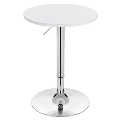 BukkitBow - Ronde Bartafel - MDF en Metaal - In Hoogte Verstelbaar en Draaibaar - Wit of Zwart - 52cm Diameter