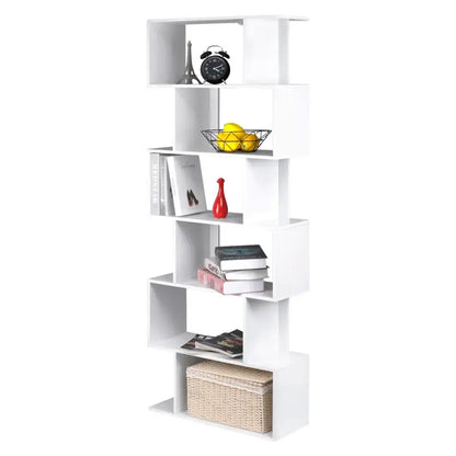 BukkitBow - Ruime Boekenkast - 6 Vakken - Stevig & Veilig - Ruimtebesparend - Multifunctioneel - 60x23,5x160CM