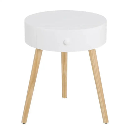 BukkitBow - Scandinavisch Nachtkastje - MDF en Grenen - Waterbestendig met Anti-Slip Voeten - 38x38x47cm