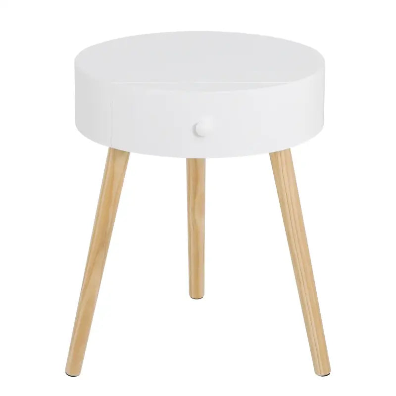 BukkitBow - Scandinavisch Nachtkastje - MDF en Grenen - Waterbestendig met Anti-Slip Voeten - 38x38x47cm