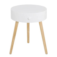 BukkitBow - Scandinavisch Nachtkastje - MDF en Grenen - Waterbestendig met Anti-Slip Voeten - 38x38x47cm